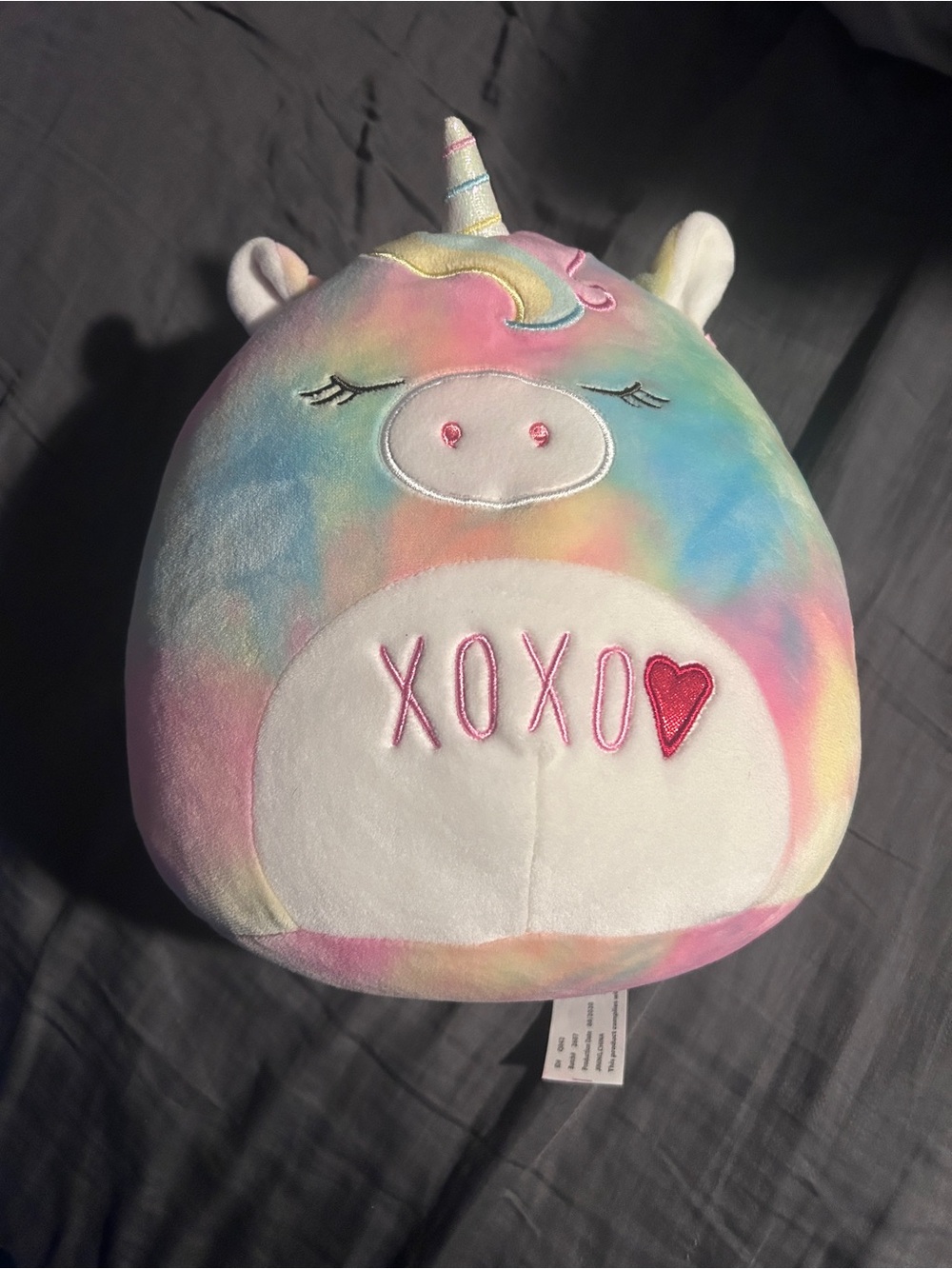 Squishmallows Pastel Rainbow Tie-Dye Unicorn Plush